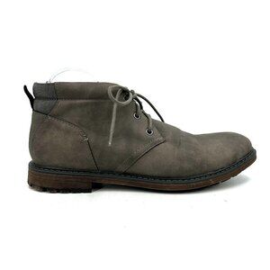 BULLBOXER B-52 Men's Taupe Gray Plain Toe Lace Up Ankle Chukka Boots Shoes 11